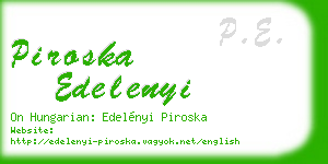 piroska edelenyi business card